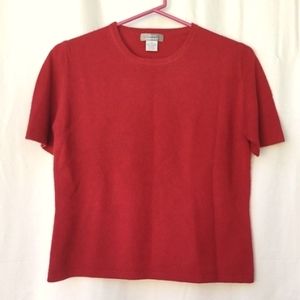 Urban Works Red Cashmere Short Sleeve Sweater S